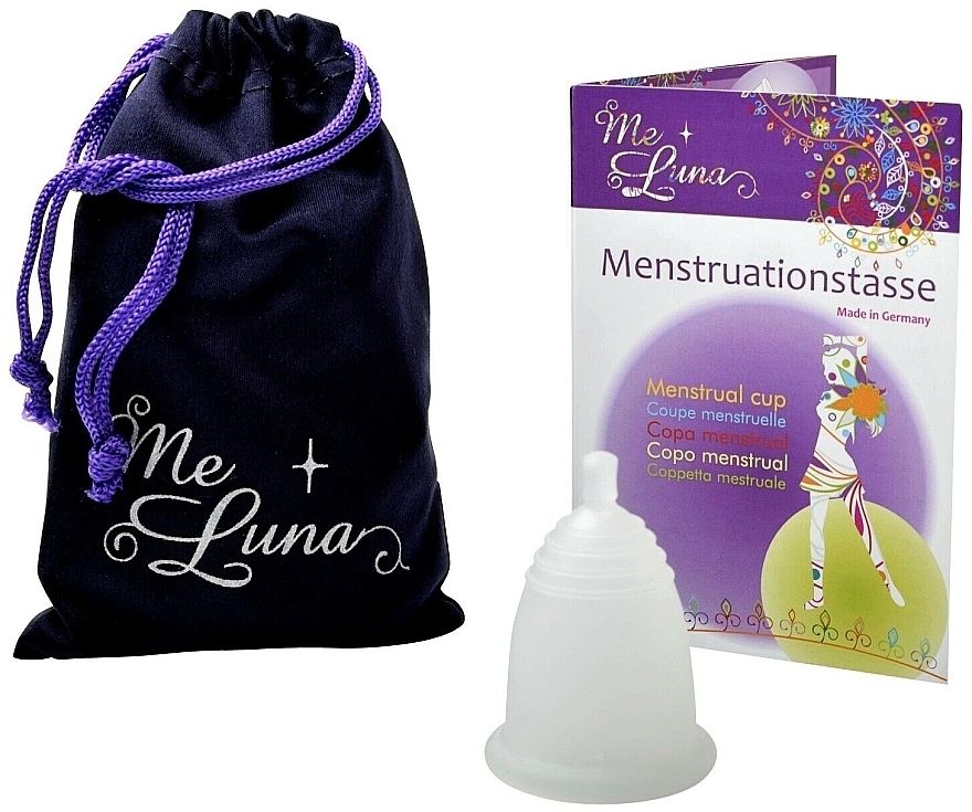 Menstrual Cup with Ball Stem, S-size, transparent - MeLuna Classic Menstrual Cup Ball — photo N1