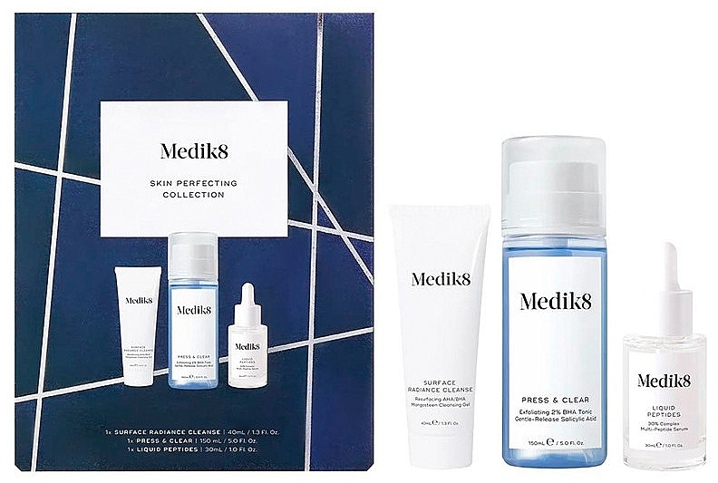 Set - Medik8 Skin Perfecting Collection (f/gel/40ml + f/ton/150ml + f/ser/30ml) — photo N1