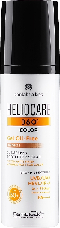 Sun Protection Water-Based Tinted Gel - Cantabria Labs Heliocare 360 Gel Oil Free Color — photo N1