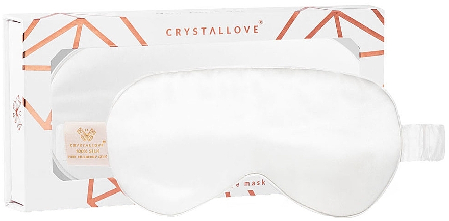 Silk Sleep Mask, ivory - Crystallove — photo N1