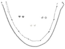 Jewelry Set, 6425, silver beads - Donegal — photo N1