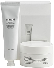 Fragrances, Perfumes, Cosmetics Set - Meraki Foot Spa With Salt And Scrub Gift Box