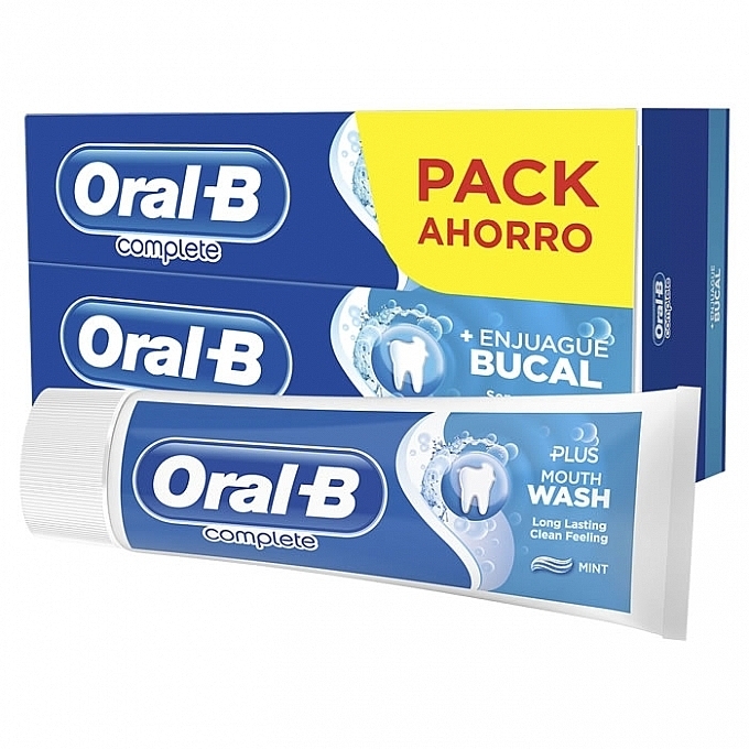Toothpaste Set - Oral-B Complete Plus Mouth Wash (toothpaste/2x75ml) — photo N3