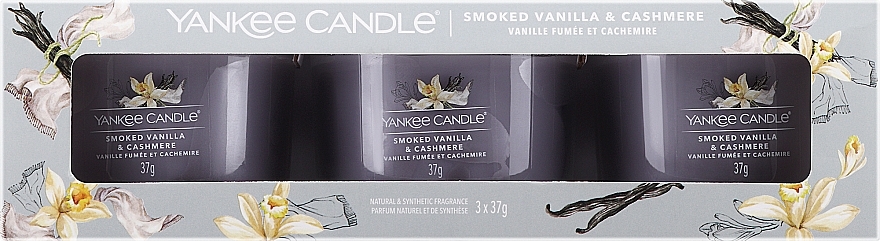 Set - Yankee Candle Smoked Vanilla & Cashmere (candle/3x37g) — photo N1