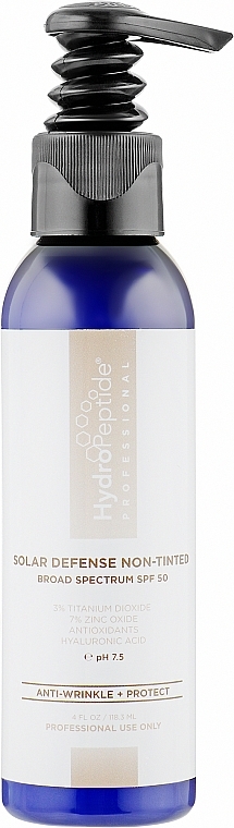 Moisturizing & Soothing Non-Tinted Face Cream - HydroPeptide Solar Defense Non-Tinted SPF 50 — photo N45