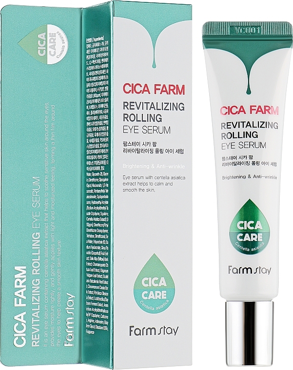 Anti-Aging Relaxing Eye Serum - FarmStay Cica Farm Revitalizing Rolling Eye Serum — photo N1