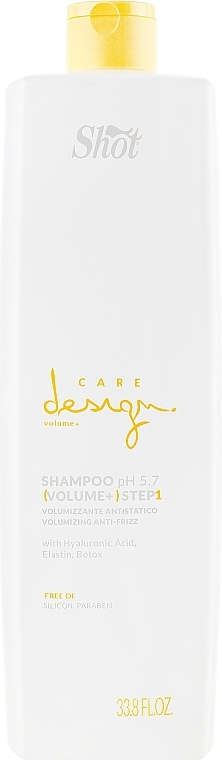 Volumizing Shampoo - Shot Care Design Volume+ Step 1 Total Volumizing Anti-Frizz Shampoo — photo N4