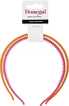 Fragrances, Perfumes, Cosmetics Hair Hoop, 2 pcs, pink + orange - Donegal FA-5603