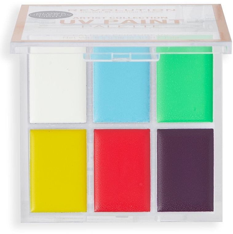 Face Paint Palette - Makeup Revolution Artist Collection UV Paint Palette — photo N1