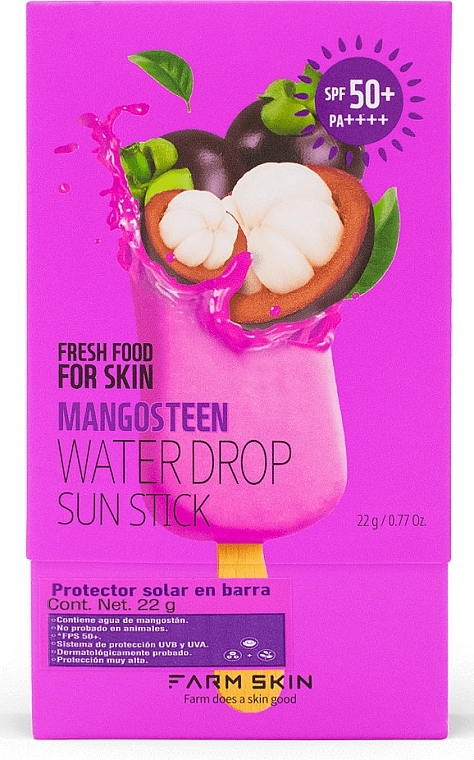 Sunscreen Stick - Farm Skin Fresh Food For Skin Mangosteen Water Drop Sun Stick SPF50+ — photo N2