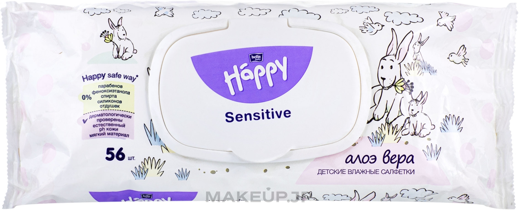 Wet Wipes "Aloe Vera" - Bella Baby Happy Sensitive & Aloe Vera — photo 56 ЊВ.