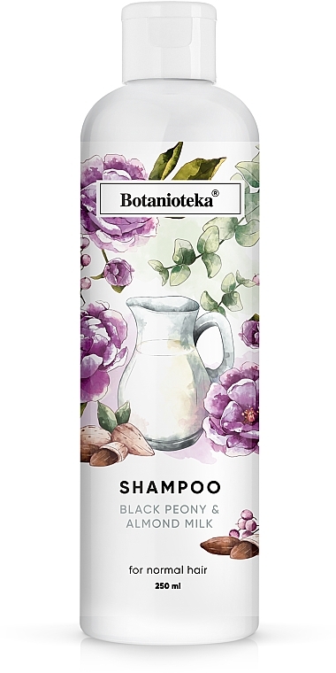 Black Peony & Almond Milk Shampoo for Normal Hair - Botanioteka Shampoo For Normal Hair — photo N1