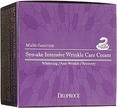 Fragrances, Perfumes, Cosmetics Snake Venom Face Cream - Deoproce Syn-Ake Intensive Wrinkle Care Cream