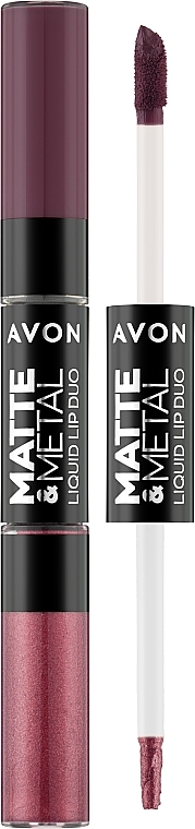 Liquid Lipstick 2in1 - Avon Matte & Metal Liquid Lip Duo — photo N1