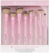 Fragrances, Perfumes, Cosmetics Makeup Brush Set, 8 pcs - Brushworks HD Ultimate Makeup Brush Set