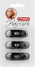 Fragrances, Perfumes, Cosmetics Hair Clip "Riffel Medium", 6 pcs, black - Titania