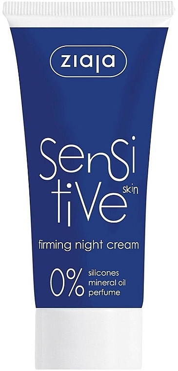 Firming Night Face Cream for Sensitive Skin - Ziaja Sensitive Firming Night Cream (tube)  — photo N1