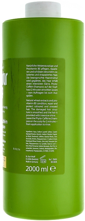 Anti Hair Loss Shampoo for Colored Hair - Plantur Nutri Coffein Shampoo — photo N2