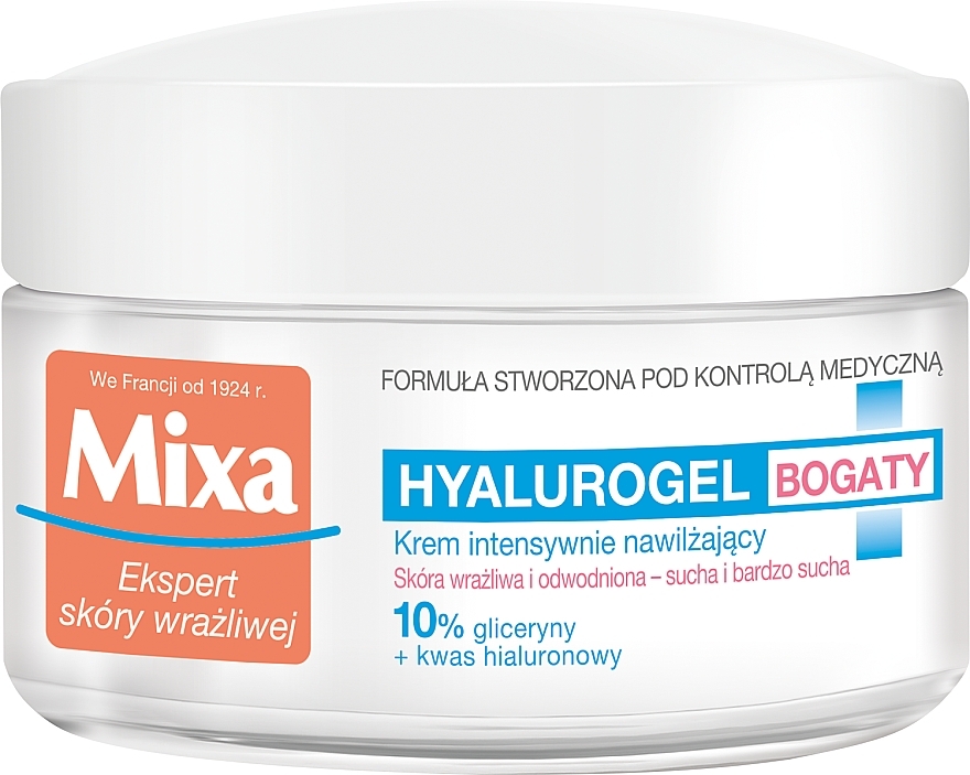 Moisturizing Face Cream - Mixa Hyalurogel Moisturizing Face Cream — photo N2