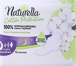 Fragrances, Perfumes, Cosmetics Sanitary Pads with Wings, 9pcs - Naturella Cotton Protection Ultra Night