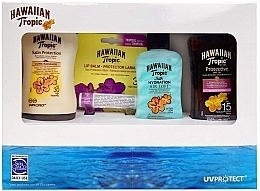 Fragrances, Perfumes, Cosmetics Body Set - Hawaiian Tropic (lot/60ml + lot/100ml + oil/100ml + l/balm/4g)