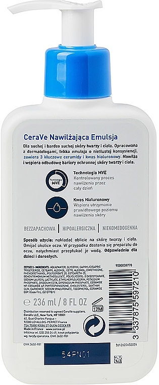 Moisturizing Face Lotion for Dry & Very Dry Skin - CeraVe Facial Moisturizing Lotion — photo N4