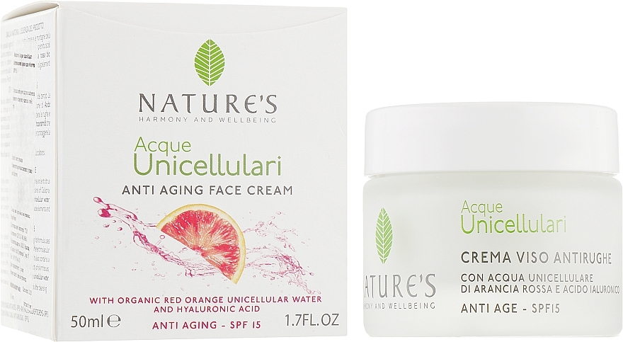 Anti-Aging Face Cream - Nature's Acque Unicellulari Anti-Aging Cream SPF 15 — photo N1