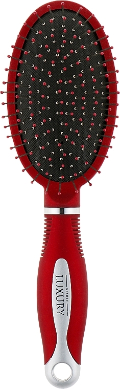 Massage Hair Brush, HB-04-08, red - Beauty LUXURY — photo N1