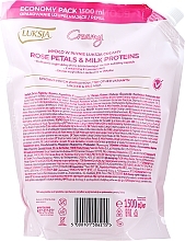Liquid Cream Soap "Rose Petal & Milk Proteins" - Luksja Creamy Rose Petal & Milk Proteins (doypack) — photo N7