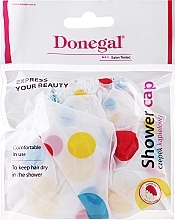 Fragrances, Perfumes, Cosmetics Shower Cap, 9298, white, colored circles - Donegal