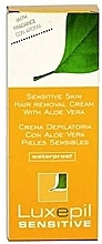 Depilation Cream for Sensitive Skin - Luxepil Sensitive Classic Depilatory Cream + Spatula — photo N1