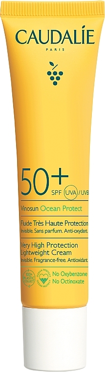 Light Face Sunscreen - Caudalie Vinosun Protect Very High Lightweight Cream SPF 50+ — photo N1