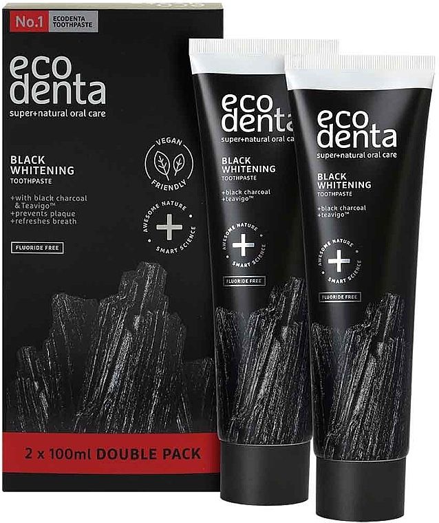 Fluoride-Free Black Whitening Toothpaste - Ecodenta Black Whitening Toothpaste Set — photo N3