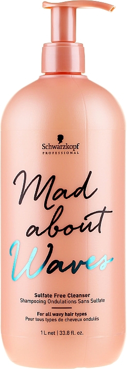 Sulfate-Free Wavy Hair Shampoo - Schwarzkopf Professional Mad About Waves Sulfate Free Cleanser — photo N10