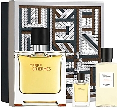 Hermes Terre d'Hermes Parfum - Set (edp/75ml + edp/5ml + sh/g/40ml) — photo N1