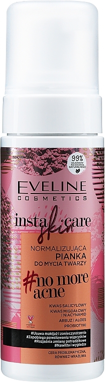Normalizing Cleansing Foam - Eveline Cosmetics Insta Skin Care #No More Acne — photo N4