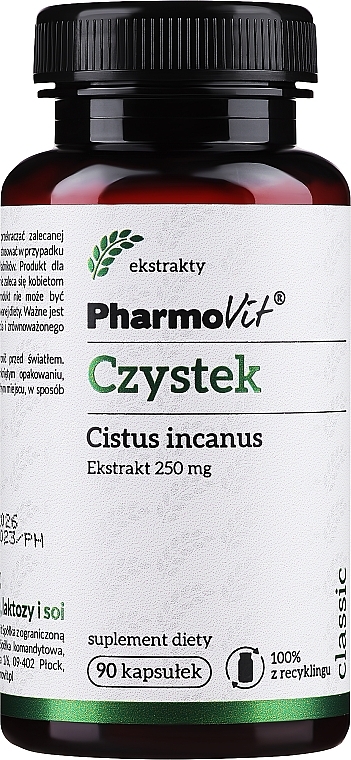 Dietary Supplement 'Cistus', 250 mg - Pharmovit — photo N7