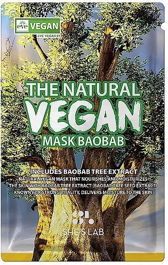 Baobab Facial Sheet Mask - She’s Lab The Natural Vegan Mask Baobab — photo N1