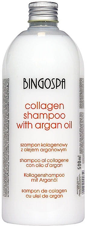 Collagen, Argan Oil & Bamboo Shampoo - BingoSpa Collagen Shampoo With Argan Oil And Bamboo Extract — photo N1