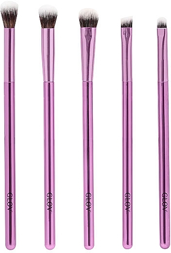 Eye Makeup Brush Set, 5 pcs. - Glov Eye Makeup Brushes Purple — photo N1