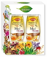 Fragrances, Perfumes, Cosmetics Set - Bione Cosmetics Honey + Q10 (shm/260ml+sh/gel/300ml)