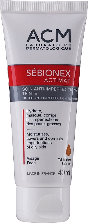 Mattifying Face Cream - ACM Laboratoires Sébionex Actimat Tinted Anti-Imperfection Skincare — photo N2