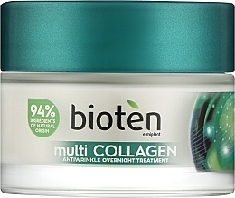 Fragrances, Perfumes, Cosmetics Night Collagen Face Cream - Bioten Multi Collagen Antiwrinkle Overnight Treatment