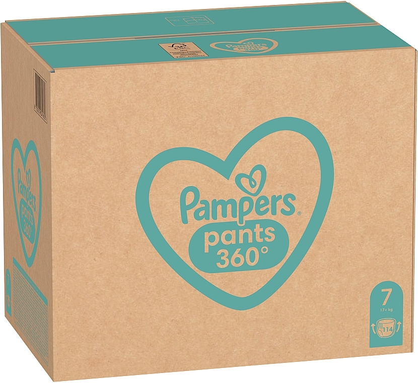 Premium Care Pants Diapers, size 7, 17+ kg, 114 pcs. - Pampers — photo N3