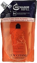 Fragrances, Perfumes, Cosmetics Shower Gel - L'Occitane Cherry Blossom Bath & Shower Gel Refill (doypack)