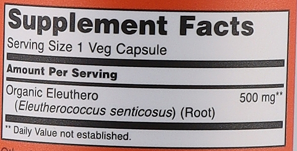 Capsules 500mg - Now Foods Eleuthero — photo N3