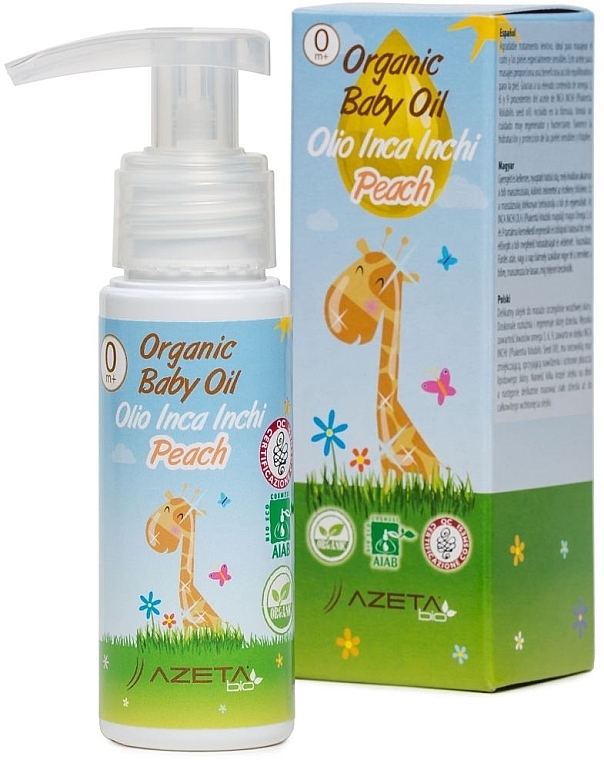 Organic Baby Inca Inchi Peach Oil - Azeta Bio Organic Baby Peach Oil Inca Inchi — photo N3