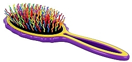 Fragrances, Perfumes, Cosmetics Hair Brush, yellow-purple - Twish Big Handy Hair Brush Violet-Yellow