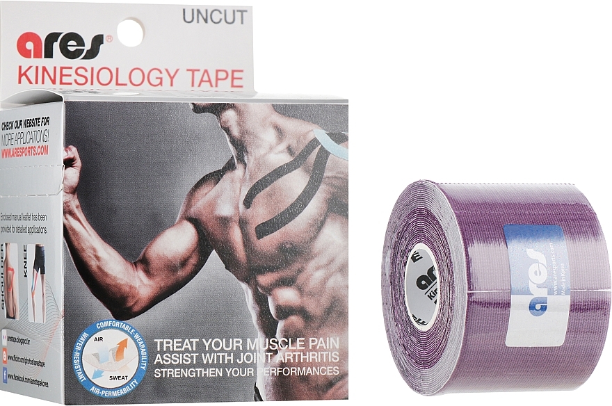 Kinesio Tape, purple - Ares Kinesio Tape Standart — photo N1