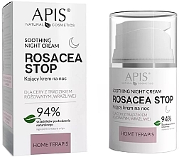 Fragrances, Perfumes, Cosmetics Soothing Night Face Cream - APIS Professional Rosacea-Stop Redness Night Cream